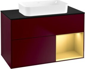 V&B Waschtischunterschrank Finion mit Wandbeleuchtung in Peony Matt, Breite: 100 cm, Tiefe: 60,3 cm - Bild 1