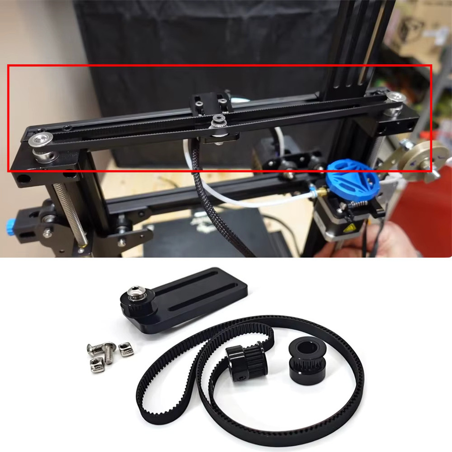Creality Upgrade Dual Z-Achsen-Riemen-DIY-Kit für FDM 3D-Drucker, kompatibel mit Ender 3, Ender 3s, CR10 und CR10S in Schwarz - Bild 2