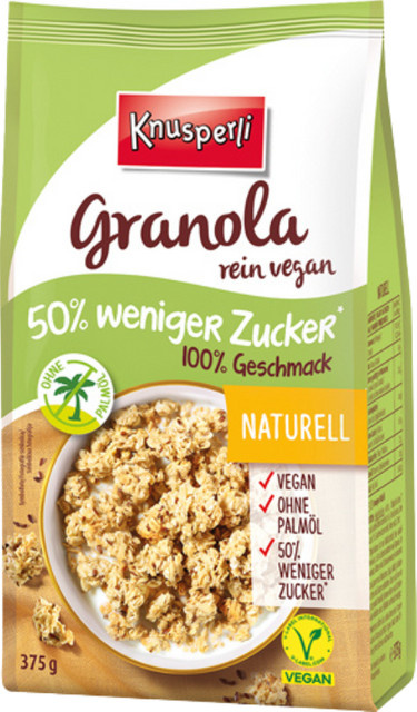 Knusperli Granola Naturell vegan 375 g - Bild 1