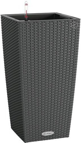 Lechuza Pflanzgefäß Cubico Cottage in Granit mit Flechtstruktur, B/T/H: 40 x 40 x 75 cm - Bild 1