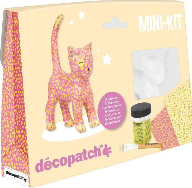 décopatch Mini Kit Katze aus Papier und Pappmaché - Bild 1