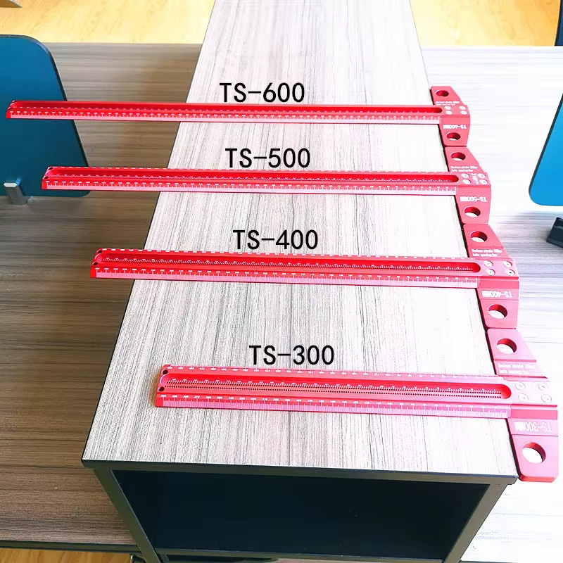 Wnew Präzisionsmarkierungs-T-Lineal aus Aluminiumlegierung in Rot für die Holzbearbeitung - Bild 5