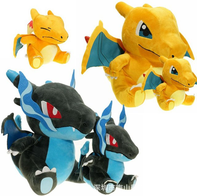 TAKARA TOMY Pokémon Mega Charizard X&Y, Plüschtier, 15 cm - Bild 1