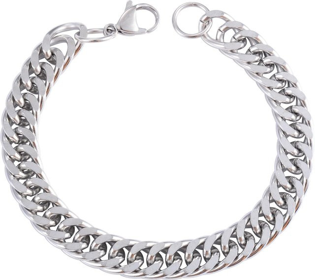 Armband Herren, Edelstahl, Silber, 18cm - Bild 1
