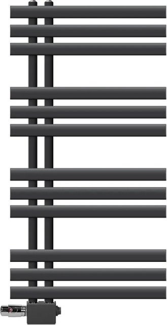 LuxeBath Badheizkörper Iron EM Anthrazit mit Thermostatanschluss und Wandhalterung, Höhe: 100 cm, Breite: 50 cm - Bild 2