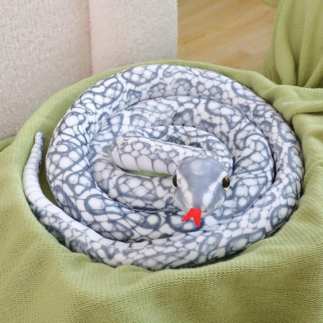 Simulation Riesenpython Plüschtier, Gelb Orange Grün, 200cm, ab 14 Jahre - Bild 1