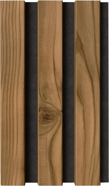Denpanels Musterpaneel Nordic Outdoor Design aus Thermoholz und Filz in Braun und Schwarz, B: 29,5 cm, H: 18,3 cm - Bild 1