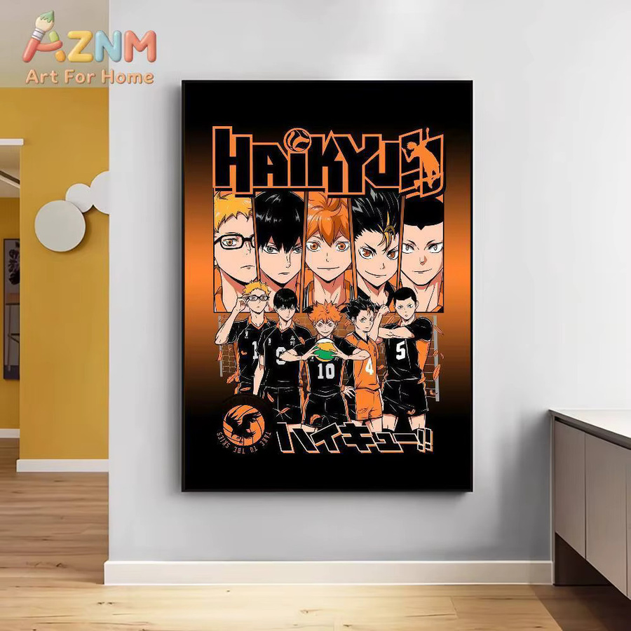 Haikyuu Anime Volleyball DIY Klebeposter im Vintage-Stil für deine Dekoration in Zimmer, Bar oder Café, Mehrfarbig - Bild 4
