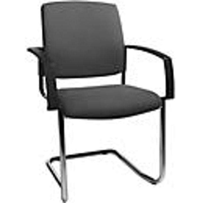 Schäfer Shop Select Freischwinger SSI Proline Visit P2 mit Armlehnen, stapelbar, alusilber/anthrazit, B: 48 cm, T: 48 cm, H: 48 cm - Bild 2