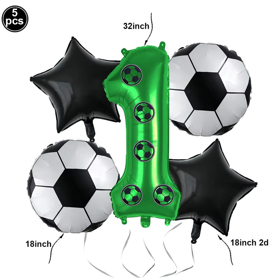 PartiesTour Fußball-Folienballon Nummer 7 für die Geburtstagsdekoration von Jungen - Bild 2