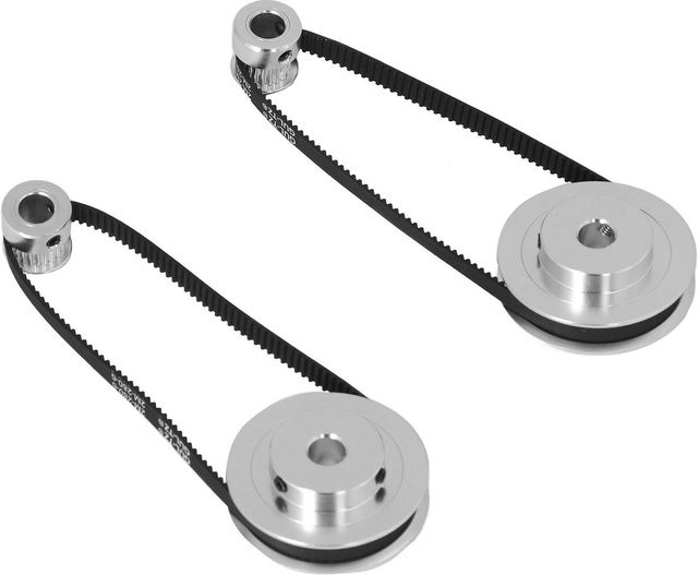Neoglint Zahnriemenscheibensatz mit 20 und 60 Zähnen aus Aluminium in Silber für 3D-Drucker, Zahnriemen Breite: 6 mm, Länge: 280 mm - Bild 1