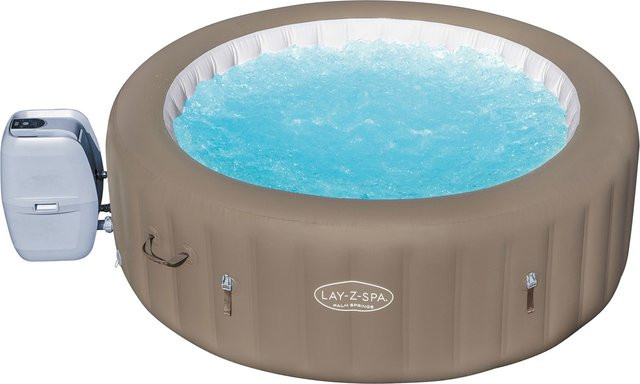 Bestway Lay-Z-Spa Palm Springs aufblasbarer Whirlpool rund in Beige, Durchmesser: 196 cm, Höhe: 71 cm - Bild 1