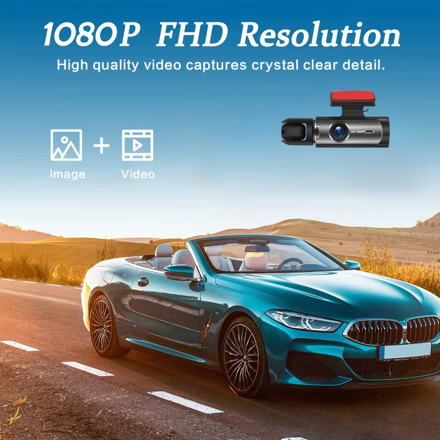 HONG TONG Dual-Lens Dashcam FHD 1920x1080P Auto-DVR Fahrzeug-Videorekorder für Innenraum und Außenbereich in Schwarz - Bild 6
