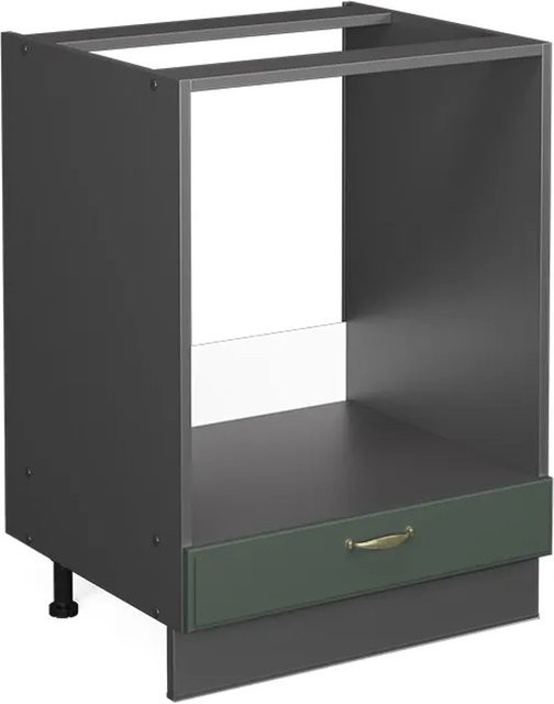 Vicco Herdumbauschrank Fame-Line Landhaus Anthrazit Grün-Gold Breite: 60 cm - Bild 1