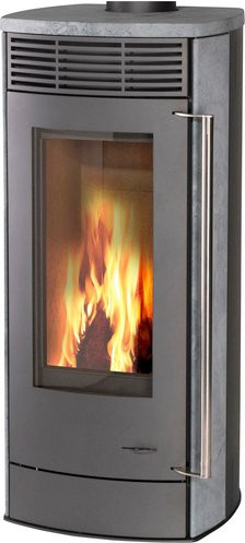 THERMIA Kaminofen Neuwerk in Grau aus Naturstein mit 6 kW Leistung, B/T/H: 126,0 x 52,2 x 110,5 cm - Bild 1