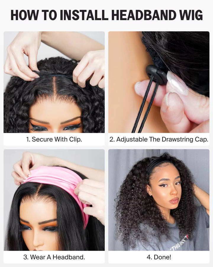 Cheetahbeauty Halbperücke aus Echthaar, Kinky Curly, 220% Dichte - Bild 6
