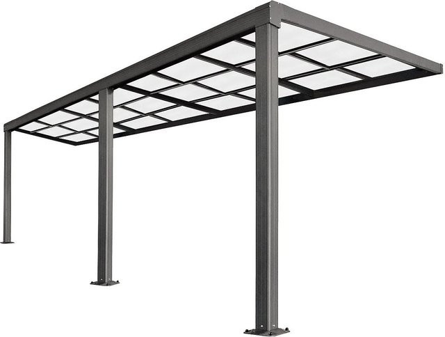 Anlehnende Pergola Izeda modern Anthrazitgrau 588 cm - Bild 1