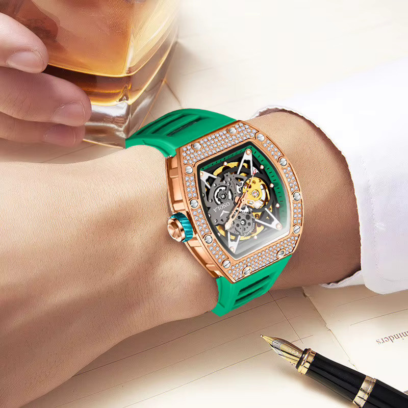 ONOLA Armbanduhr, Automatik, Edelstahl, Diamant, Herren - Bild 2