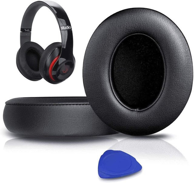 Ersatz-Ohrpolster aus Proteinleder für Beats Studio 2.0 und Studio 3.0 Kopfhörer in Schwarz - Bild 1
