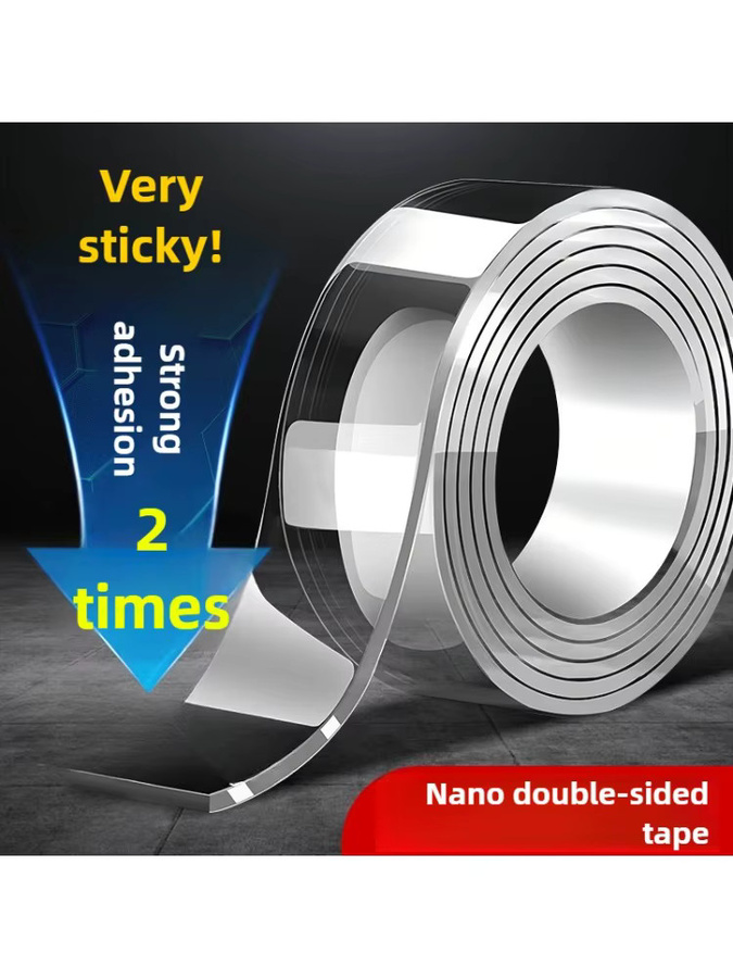 QHSPE Nano-Klebeband doppelseitig, transparentes Acryl-Magic-Tape mit starker Haftung, waschbar und rückstandsfrei - Bild 6