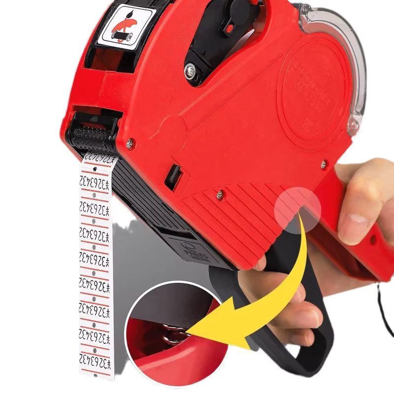 MrLabel MX-5500 Tragbare 8-stellige Preisschildpistole mit Tintencodiermaschine für Einzelhandel und Supermärkte in Rot - Bild 5
