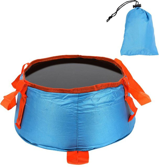 Zusammenklappbarer Multifunktions-Wassereimer von Yiran Furniture in Blau für Camping, Wandern und Autoreinigung - Bild 1
