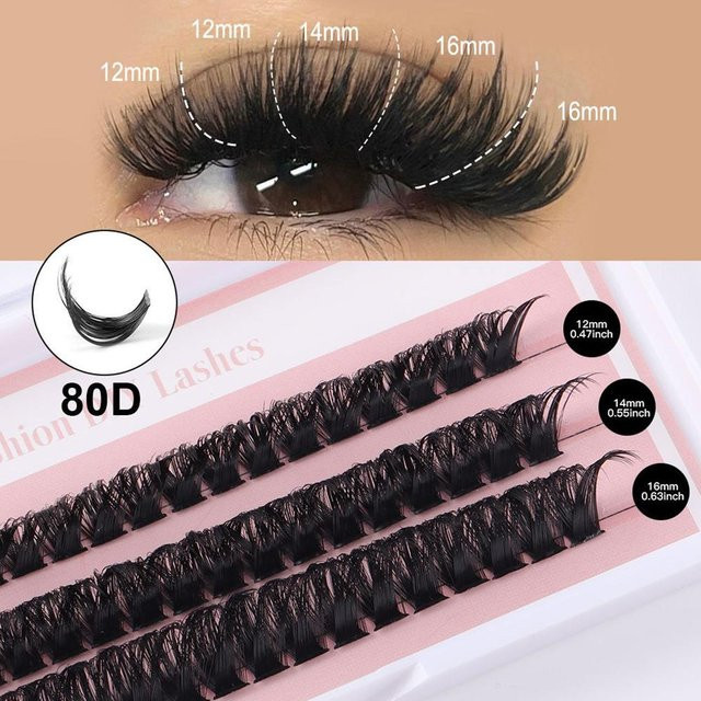 jaysuing Wimpernverlängerungsset, segmentierte Einzelwimpern, Damen, natürlich - Bild 1
