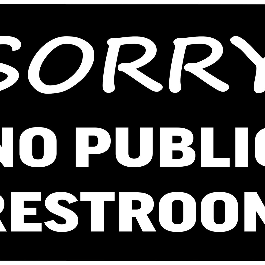 Rogue River Tactical Metallblechschild Sorry No Public Toilet in Schwarz, B/H: 20 x 20 cm - Bild 2