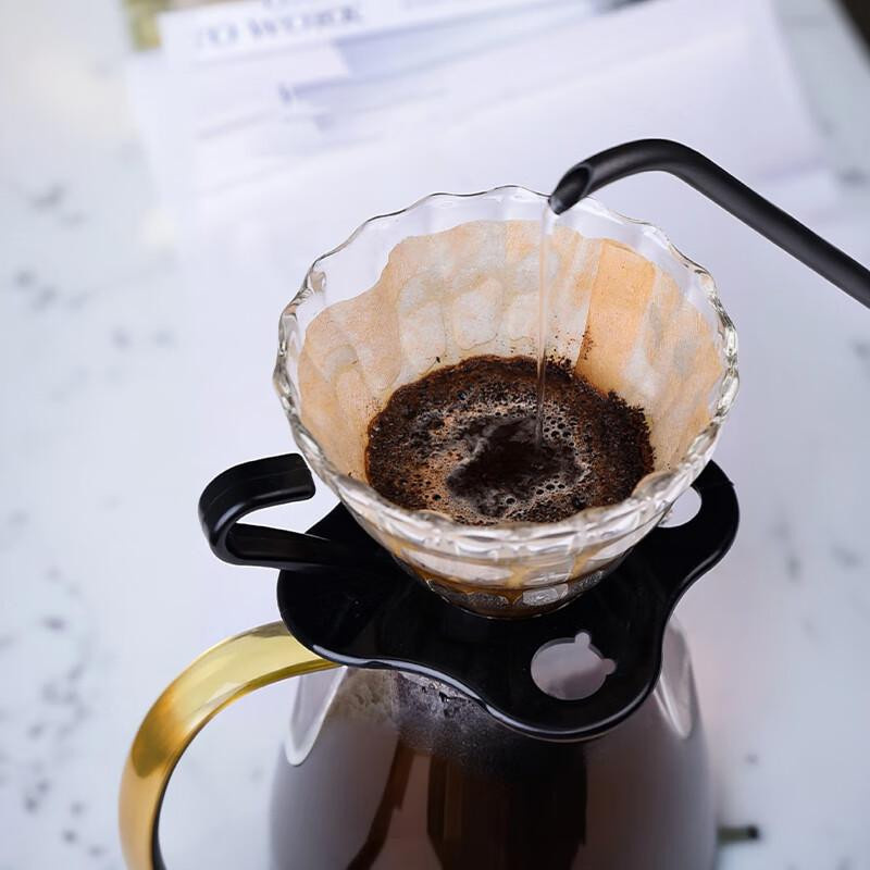 CLITON Pour-Over Kaffeefilter aus Glas mit feinem Netz in Schwarz und Transparent für 1-2 Tassen - Bild 4
