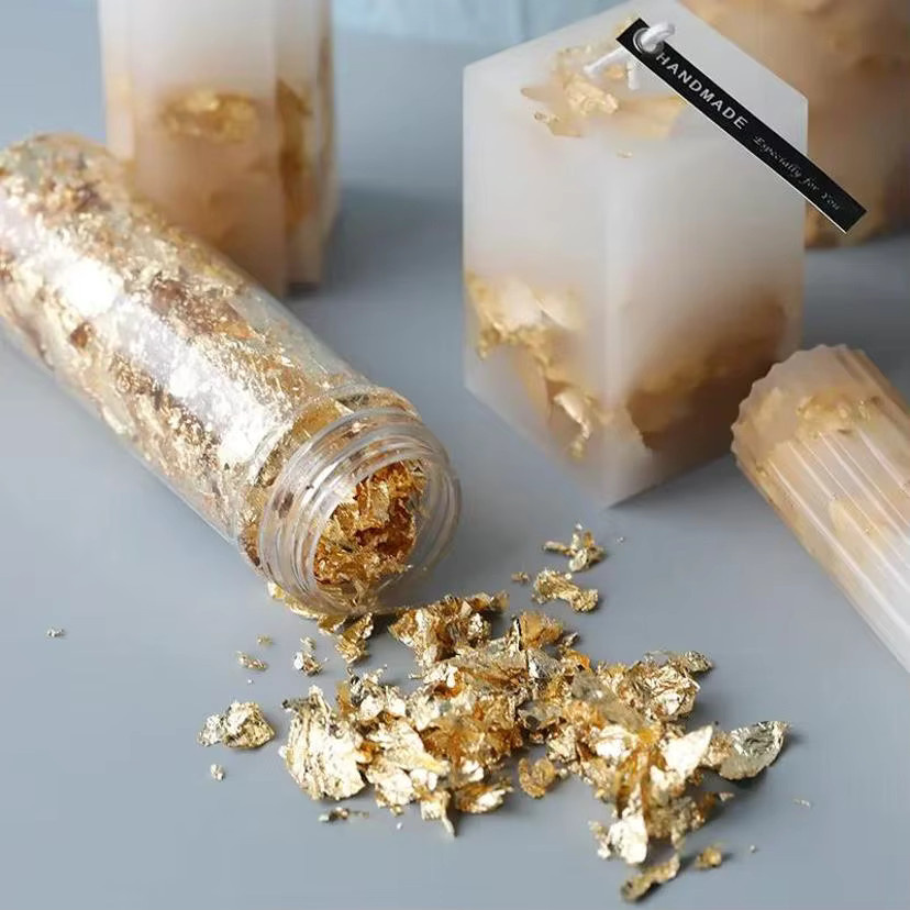Goldfolie für Kerzen als DIY-Material zur Dekoration von Duftkerzen, 2 g - Bild 2