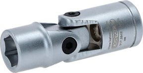 KS Tools 3/8 Zoll Classic Sechskant-Stecknuss mit Gelenk 11mm aus Chrom-Vanadium in Silber - Bild 2