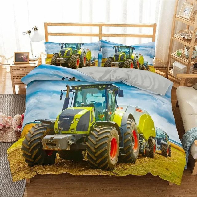 Binchi Outdoor Product Bettwäsche-Set Retro Traktor mit 3D-Design aus Polyester, B/H: 133 x 70 cm - Bild 1