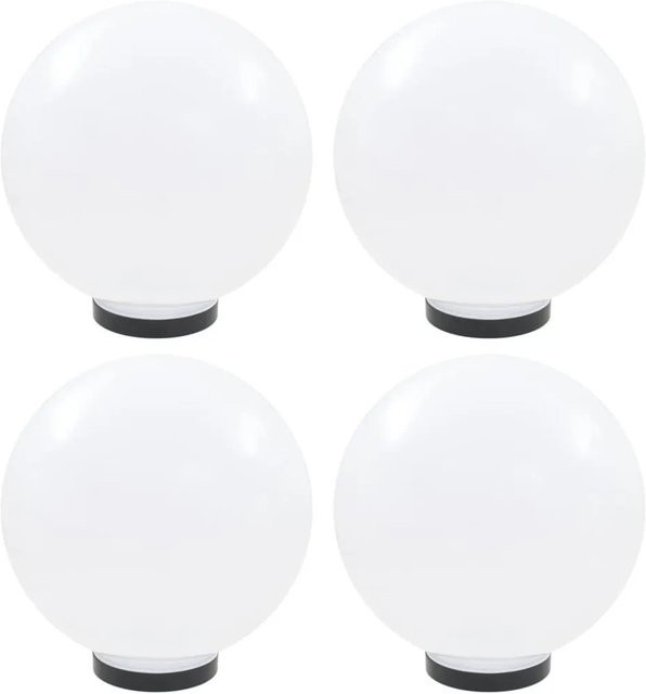 vidaXL LED-Gartenleuchten Kugelförmig Weiß, 4er Set, Durchmesser: 30 cm, PMMA, IP44 - Bild 1