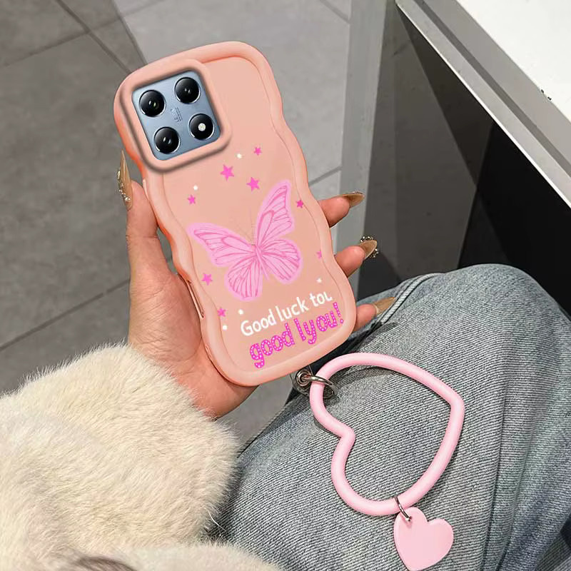 Xiaomi 14T Pro Schutzhülle Flexcase mit elegantem Design und Armband in Lila - Bild 2