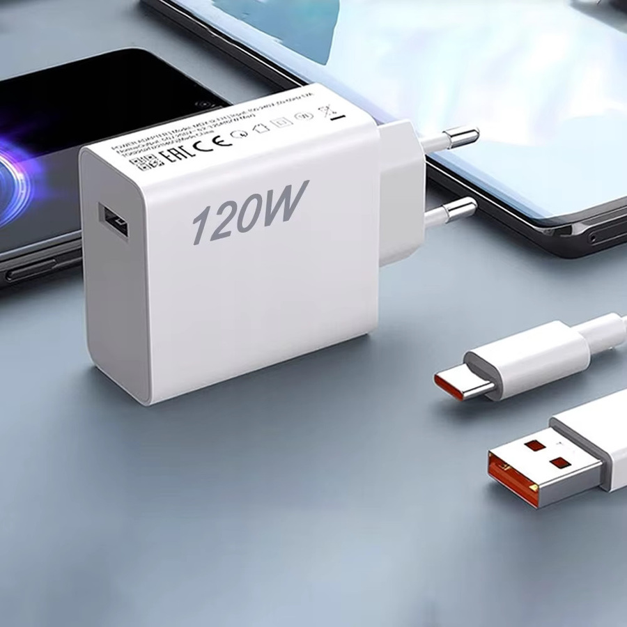 Xiaomi 120W Original Typ-C Super-Schnellladegerät mit EU-Stecker in Weiß - Bild 2