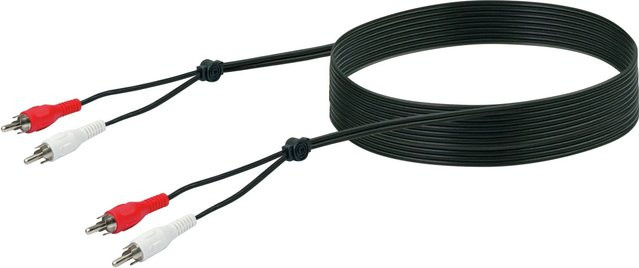 Schwaiger Audio Anschlusskabel RCA in Schwarz, Länge: 5 m - Bild 1