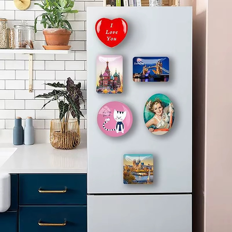 DIY Magnet Kühlschrank Abzeichen Set aus Metall, 50 x 50 mm, 100 Stück - Bild 2