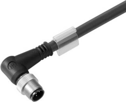 Weidmüller Sensor-Aktor-Steckverbinder M12 Stecker gewinkelt, 5-polig, schwarz, Kabellänge: 1,50 m - Bild 1