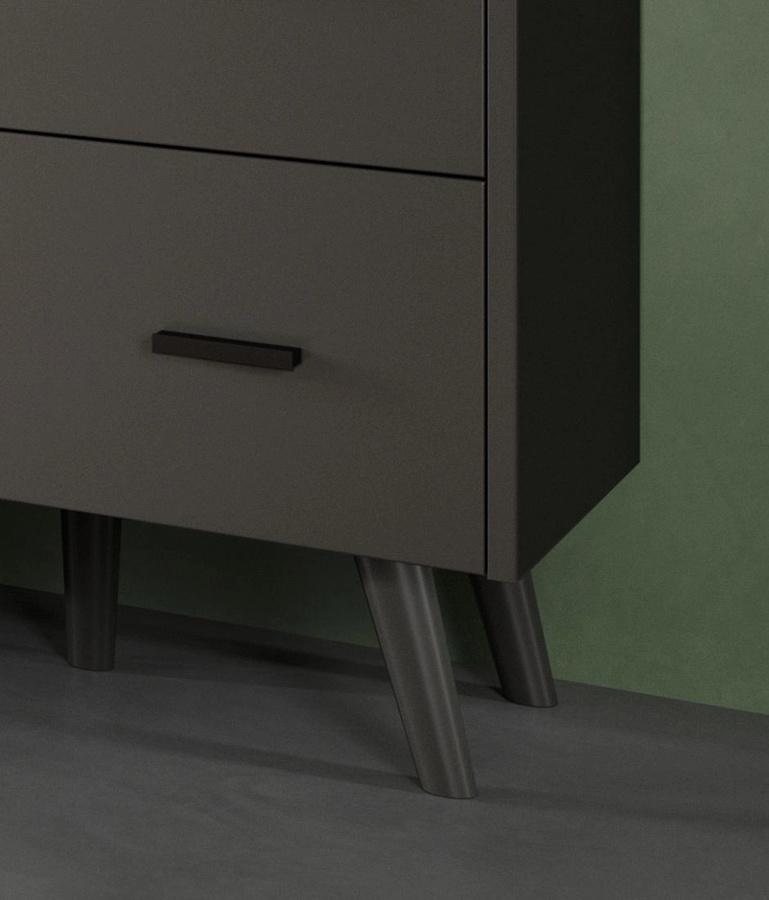 Inn.Furn TV-Lowboard Madea in Grau Matt mit Soft-Close-Schubladen, B/T/H: 185 x 55 x 40 cm - Bild 3