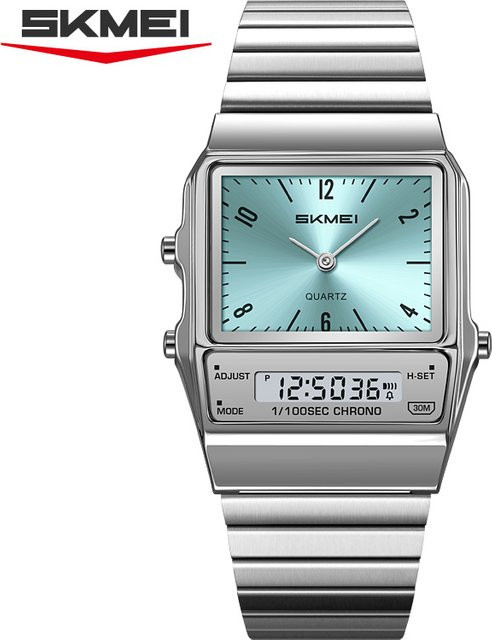 SKMEI Chronograph Armbanduhr, Quarz, Edelstahl, Unisex - Bild 1