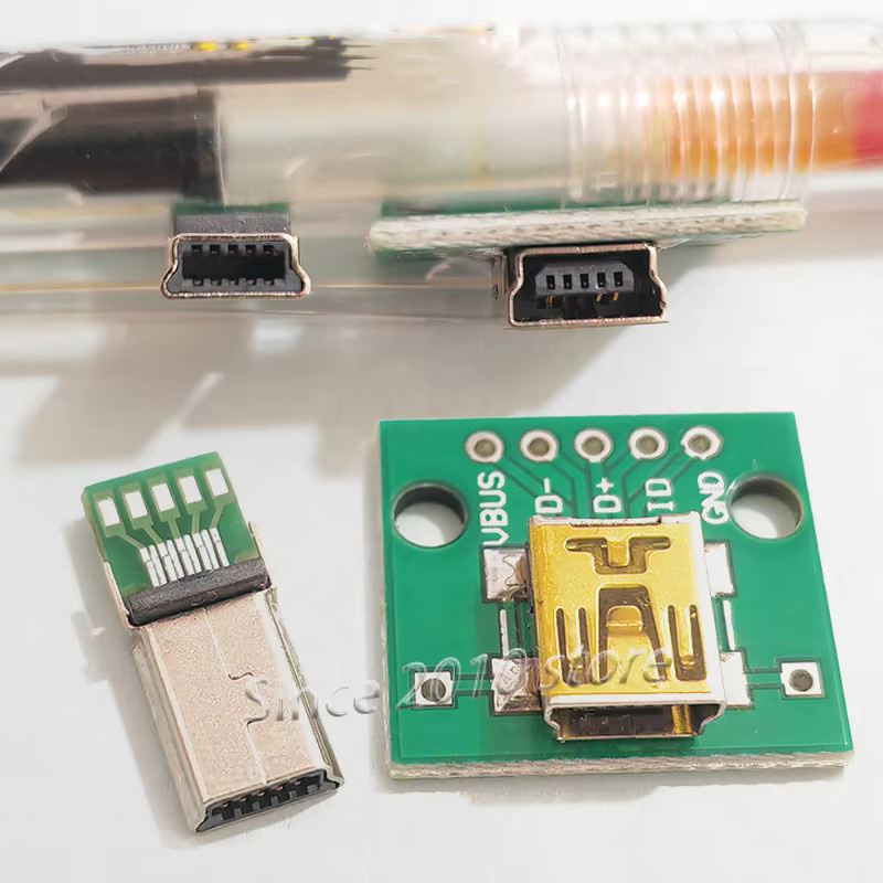 5 Stück USB 2.0 3.0 Mini-Stecker-Buchse-Adapter-Platinenmodul 6-in-1-Verbindungsmodul-Kit in Grün für elektronische Reparaturen und Prototypenproduktion - Bild 1