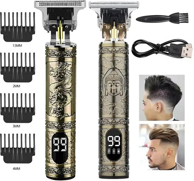 Elektrische Haarschneidemaschine T9 für Herren, Gold - Bild 1