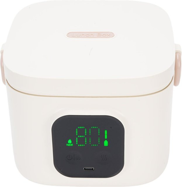 Kabellose elektrische Lunchbox mfySpace in Weiß mit 500 ml Edelstahlbehälter und 25W Heizleistung - Bild 1