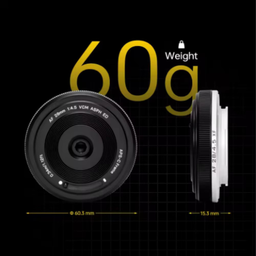 Viltrox AF 28mm F4.5 Vollformat Autofokus Objektiv für Sony E, Fujifilm X und Nikon Z Serie in Schwarz - Bild 2
