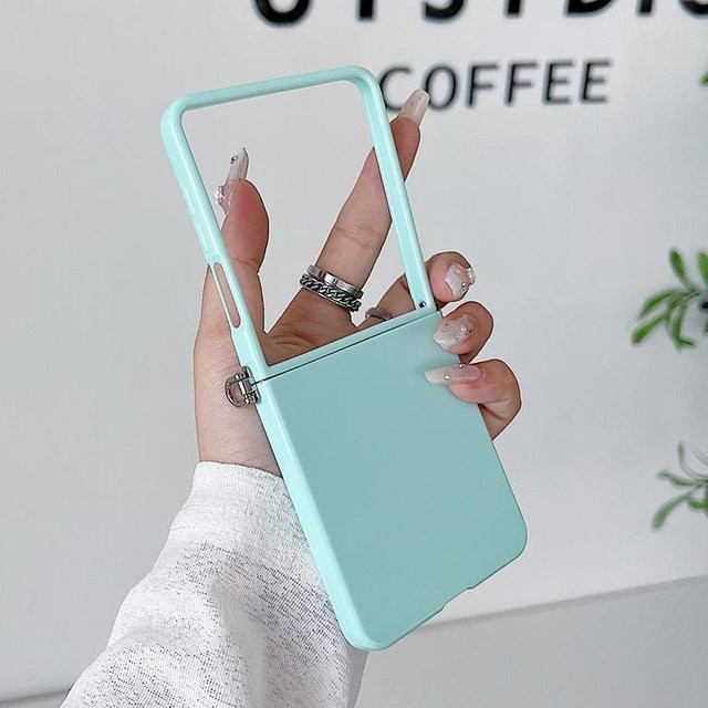Glänzende TPU Schutzhülle für Samsung Galaxy Z Flip 7, 6, 4, 3 5G in Turquoise - Bild 1