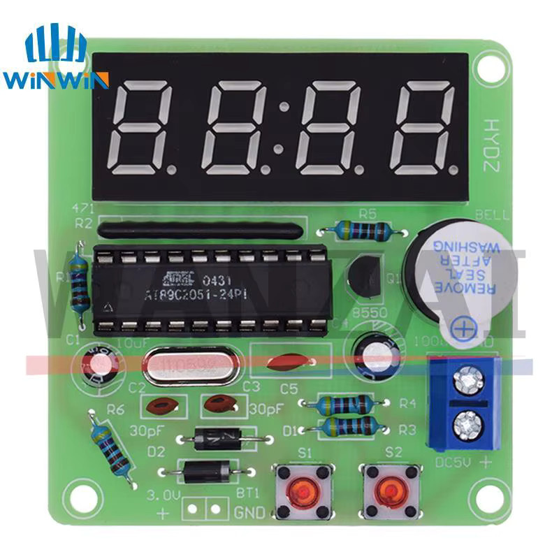 AITEWIN ROBOT DIY-Kit Digitale LED-Uhr mit Röhren-Display und elektronischen Modulkomponenten für DC 9V-12V - Bild 2