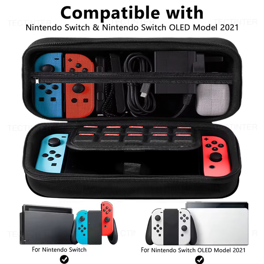 Stoßfeste Tragetasche für deine Nintendo Switch und Nintendo Switch OLED in Schwarz - Bild 2