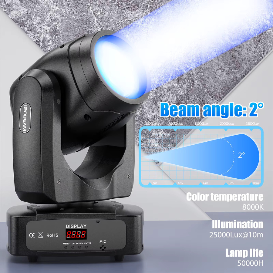 Somspot 4er Set LED Moving Head Lights mit Flightcases in Schwarz für professionelle Bühnenbeleuchtung mit RGB Atomisationseffekt - Bild 4