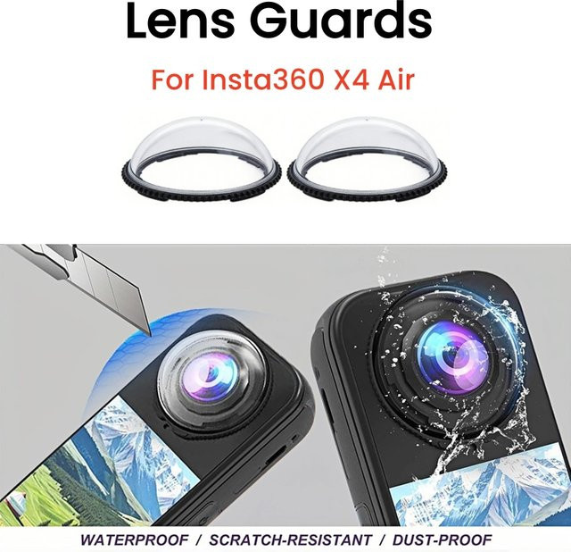 Insta360 X4 Air Drehbare Objektivschutzkappen, transparente und kratzfeste Kameraabdeckung für deine Actioncam - Bild 1