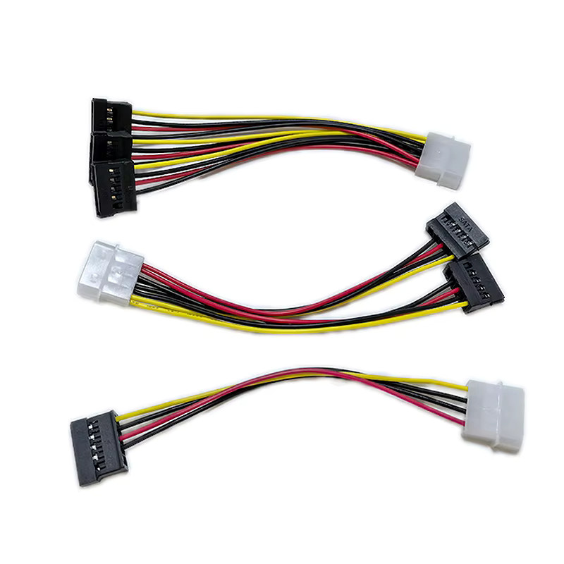 HBXINTAO 4-Pin Molex IDE auf SATA Y-Splitter Dual-Festplatten-Stromkabel Adapter zur Erweiterung von SATA-Anschlüssen - Bild 2
